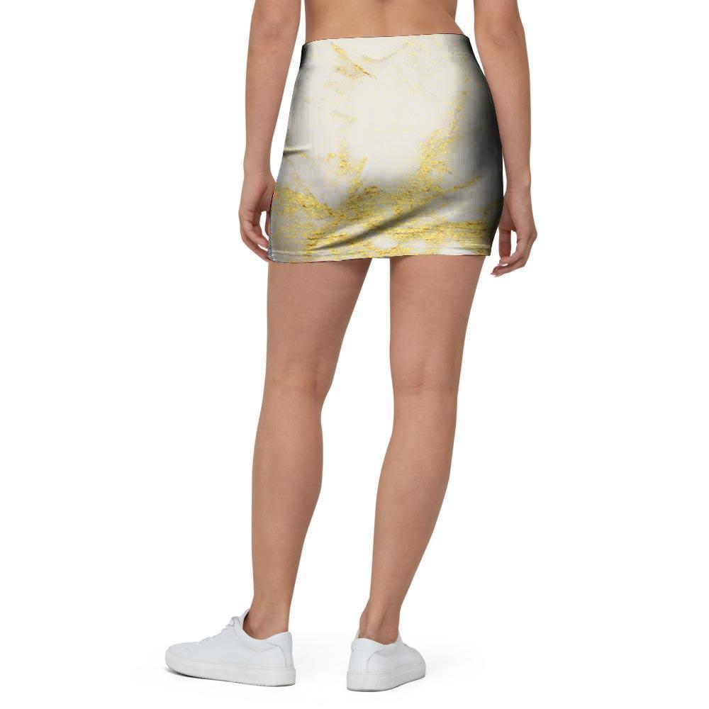 Gold Marble Mini Skirt-grizzshop