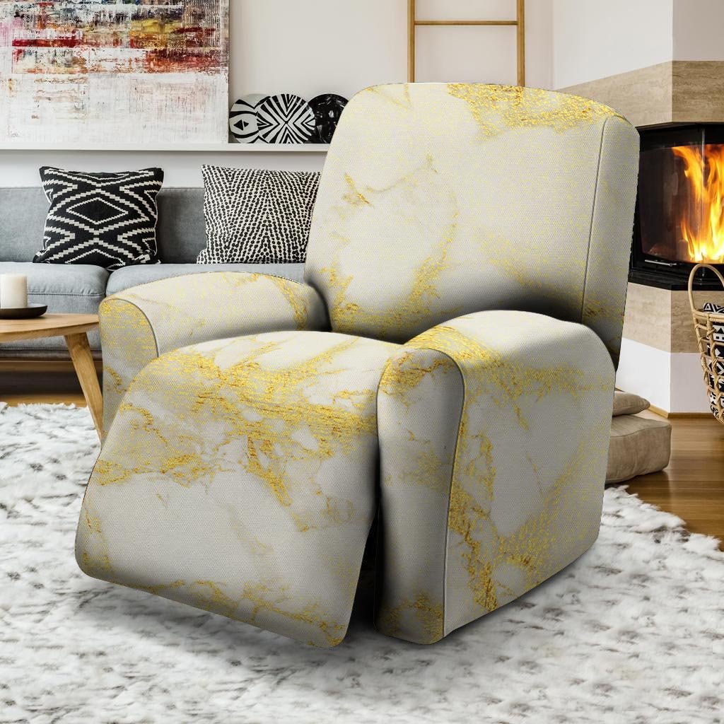 Gold Marble Recliner Cover-grizzshop