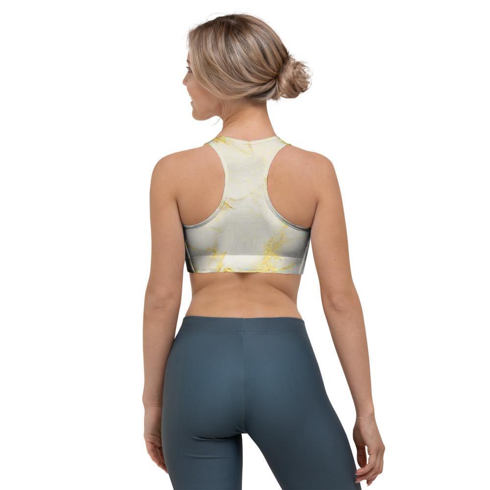 Gold Marble Sports Bra-grizzshop