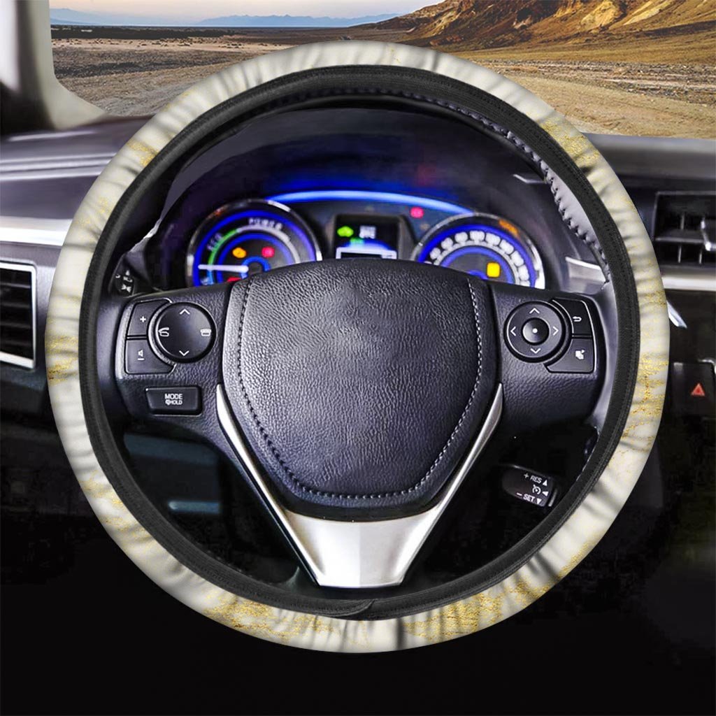 Gold Marble Steering Wheel Cover-grizzshop