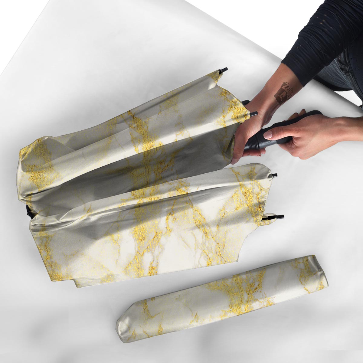 Gold Marble Umbrella-grizzshop
