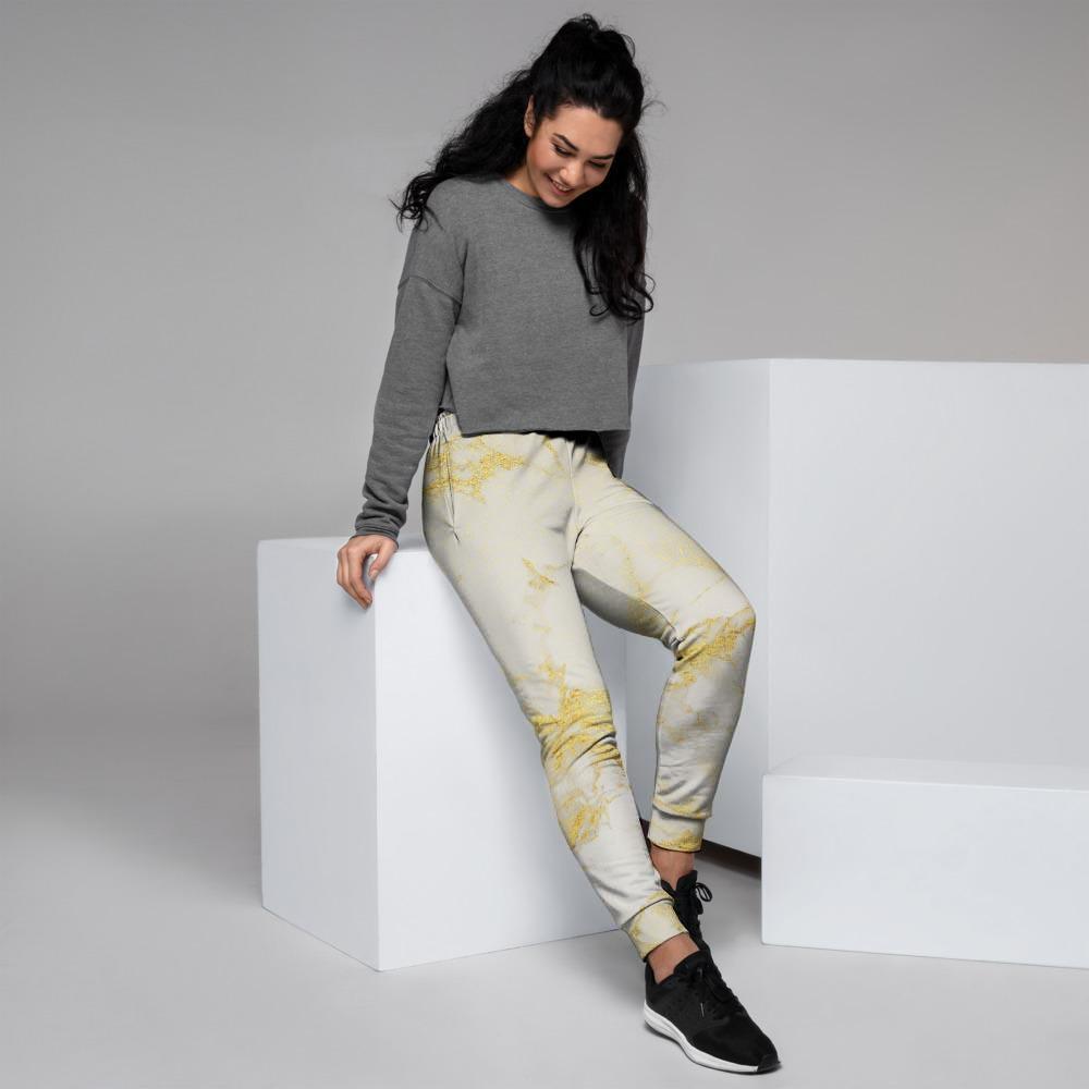 Gold Marble Women's Joggers-grizzshop