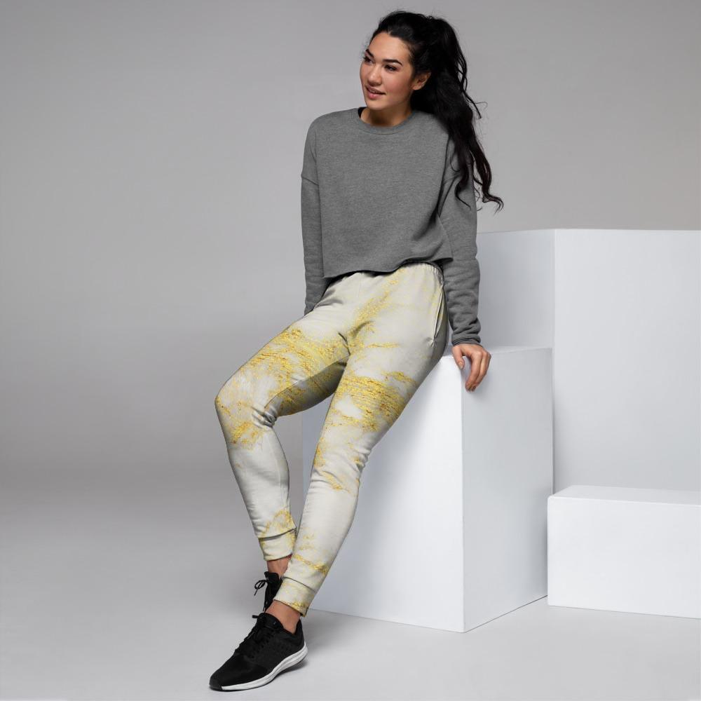 Gold Marble Women's Joggers-grizzshop