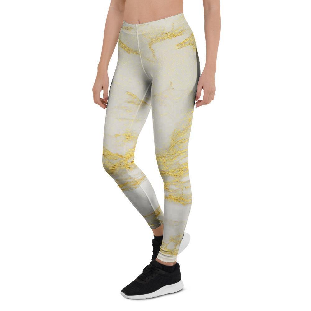 Gold Marble Women's Leggings-grizzshop