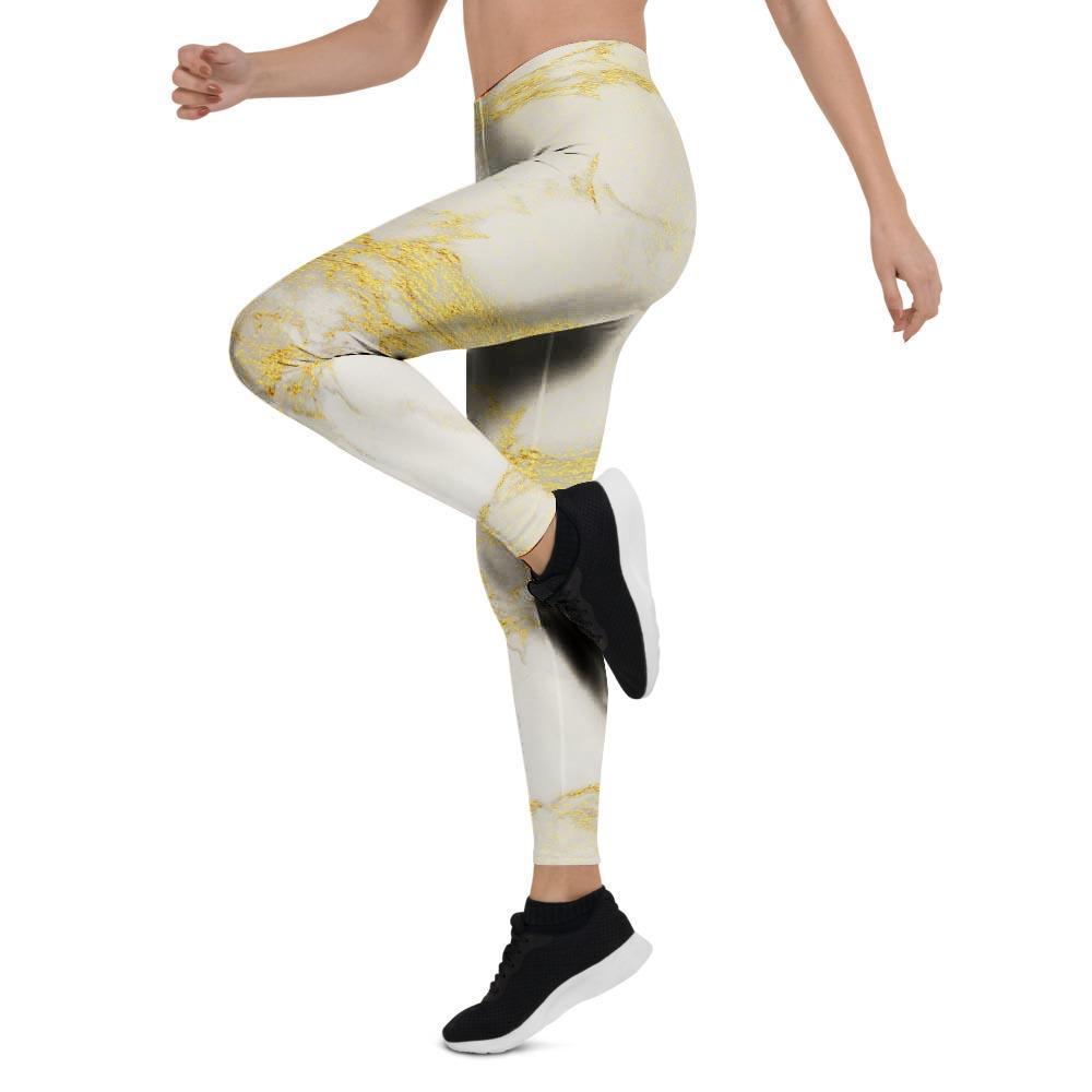 Gold Marble Women's Leggings-grizzshop