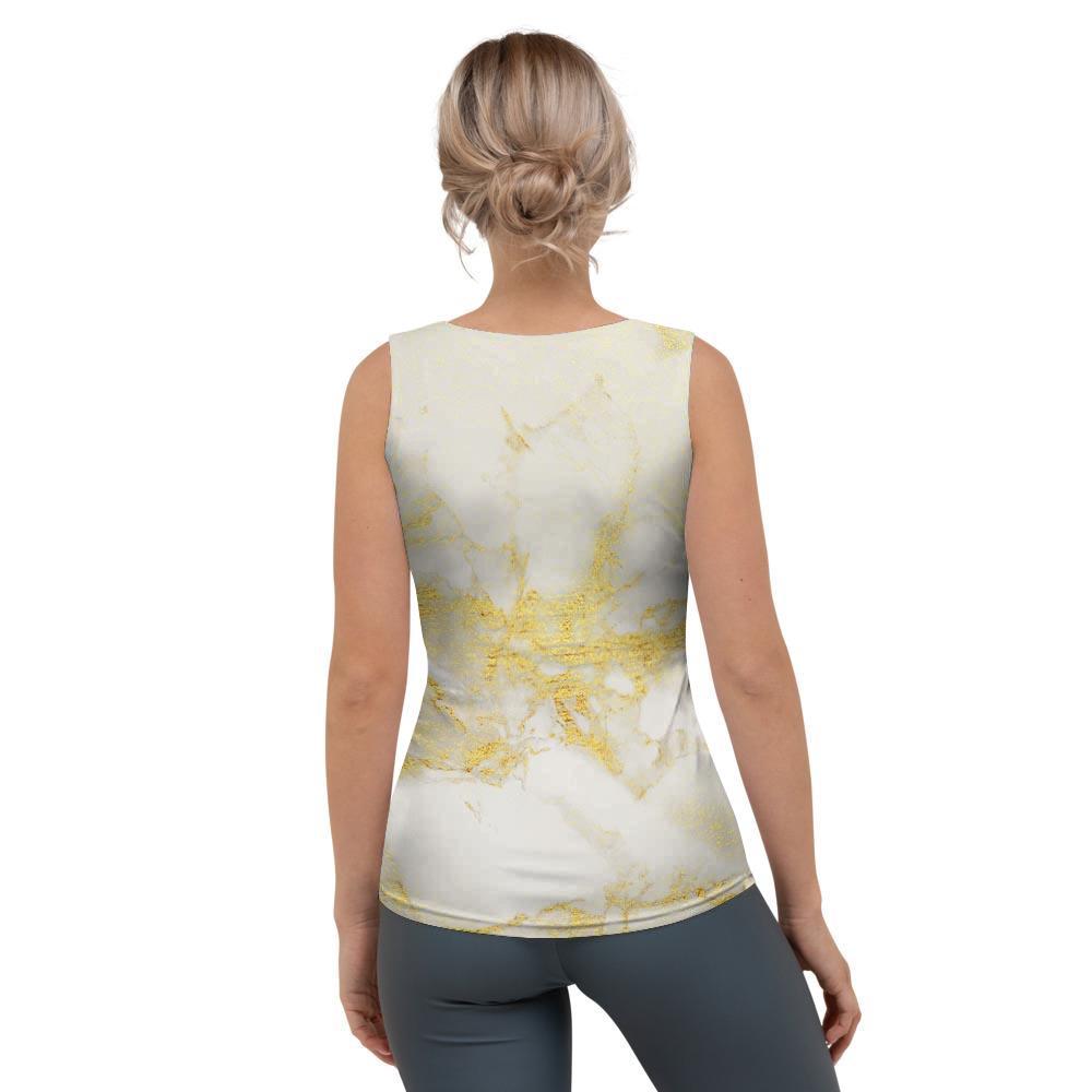 Gold Marble Women's Tank Top-grizzshop
