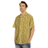 Gold Paisley Bandana Print Men’s Hawaiian Shirt-grizzshop