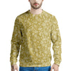 Gold Paisley Bandana Print Men's Sweatshirt-grizzshop