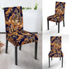 Gold Paisley Pattern Print Chair Cover-grizzshop