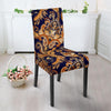 Gold Paisley Pattern Print Chair Cover-grizzshop