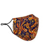 Gold Paisley Pattern Print Face Mask-grizzshop