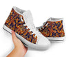 Gold Paisley Pattern Print Men Women's High Top Shoes-grizzshop