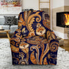 Gold Paisley Pattern Print Recliner Cover-grizzshop