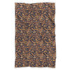 Gold Paisley Pattern Print Throw Blanket-grizzshop