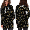 Gold Paw Hoodie Dress-grizzshop