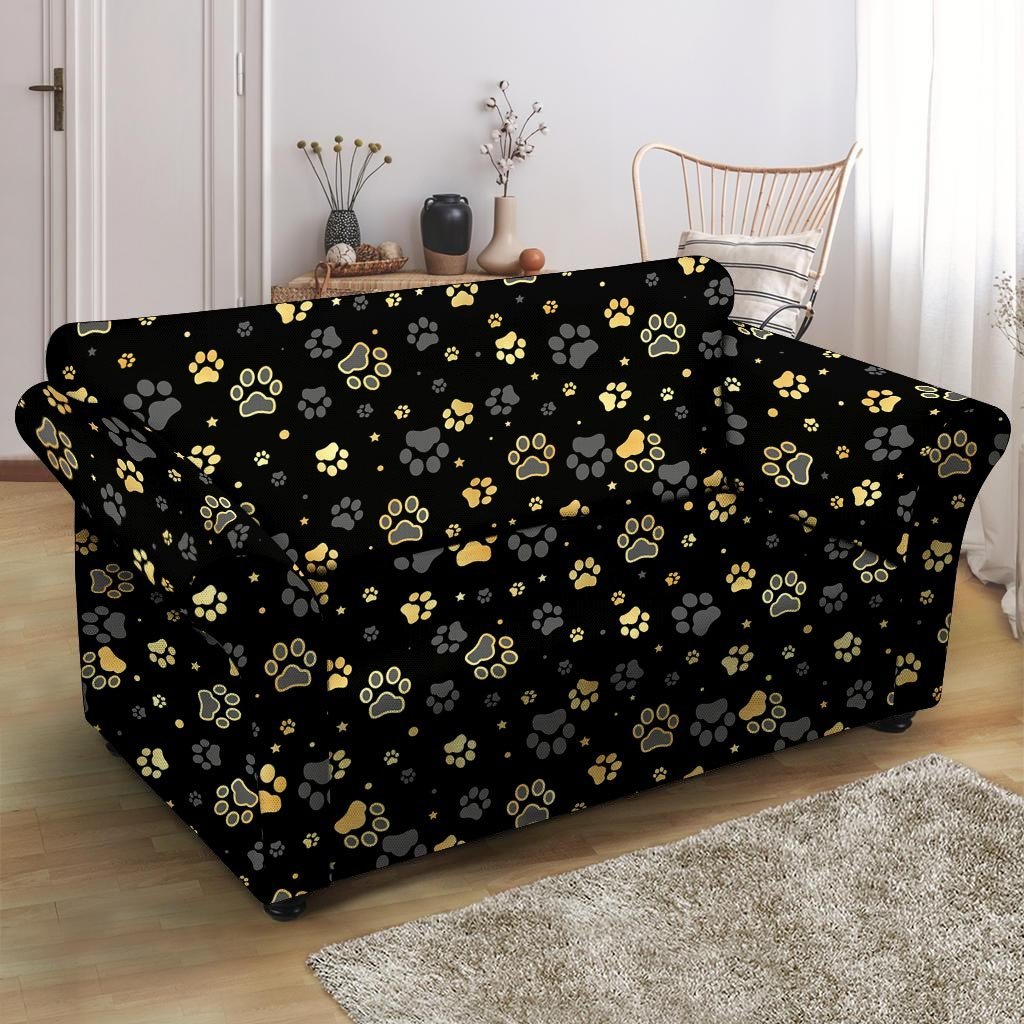 Gold Paw Loveseat Cover-grizzshop