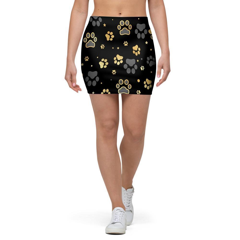 Gold Paw Mini Skirt-grizzshop