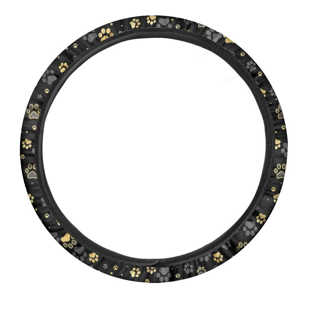 Gold Paw Steering Wheel Cover-grizzshop