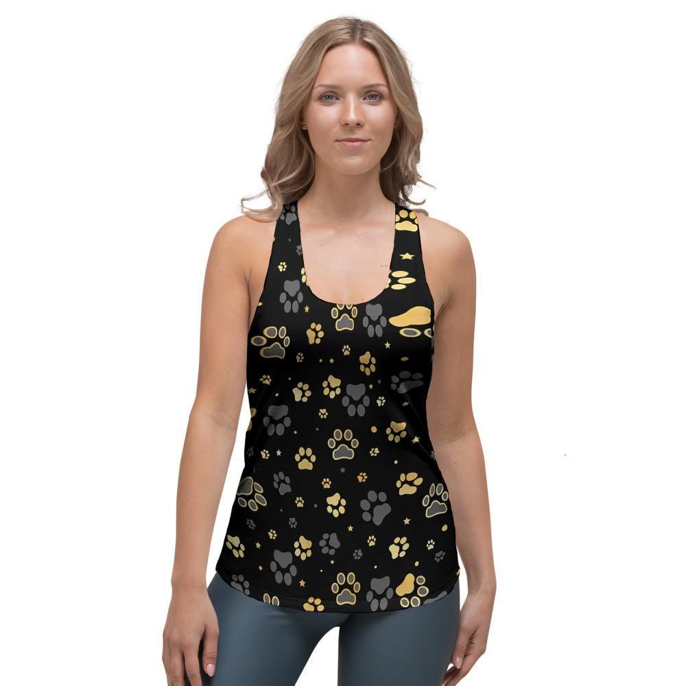 Gold Paw Women's Racerback Tank Top-grizzshop
