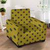 Gold Polka Dot Armchair Cover-grizzshop