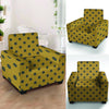 Gold Polka Dot Armchair Cover-grizzshop