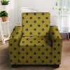 Gold Polka Dot Armchair Cover-grizzshop