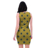 Gold Polka Dot Bodycon Dress-grizzshop