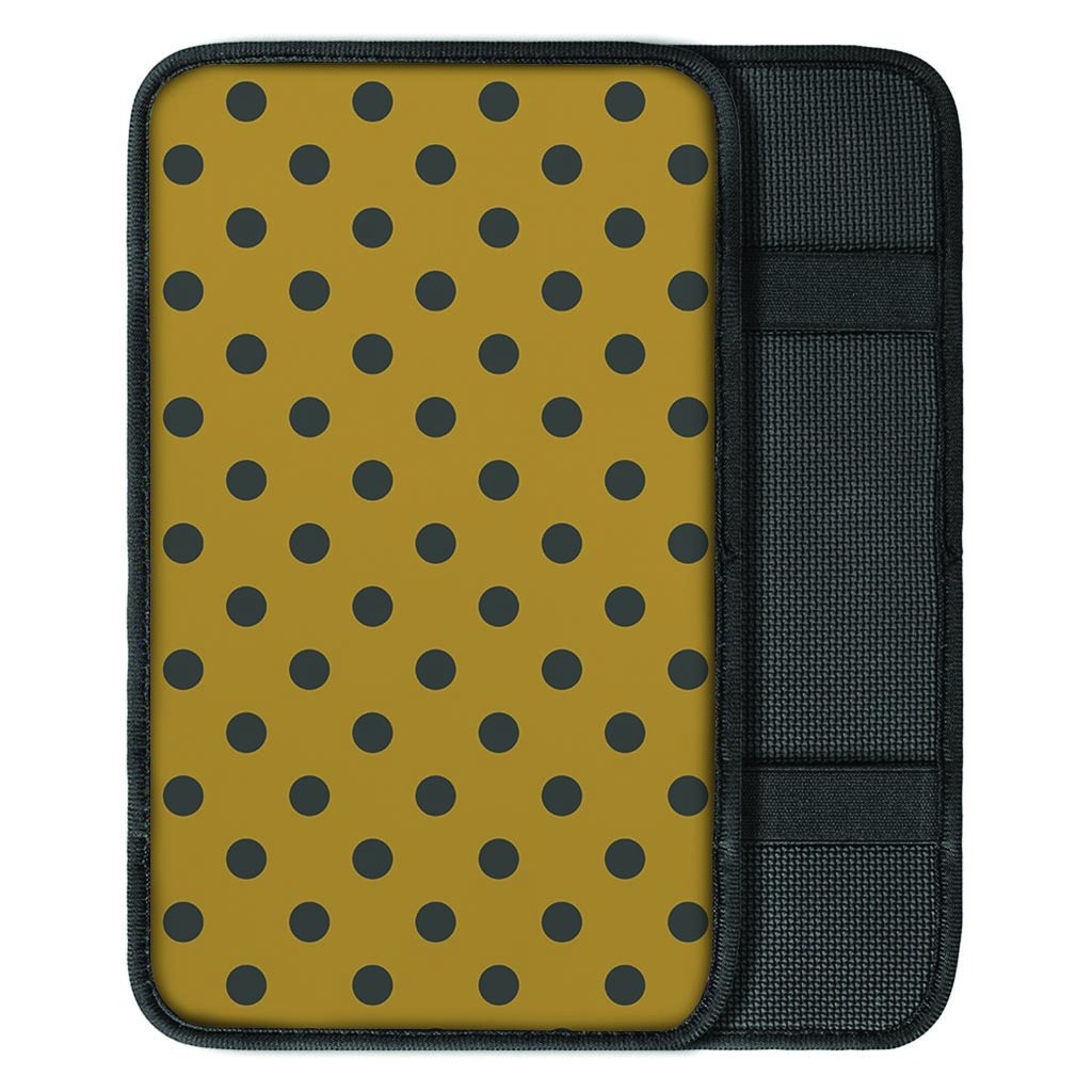 Gold Polka Dot Car Console Cover-grizzshop