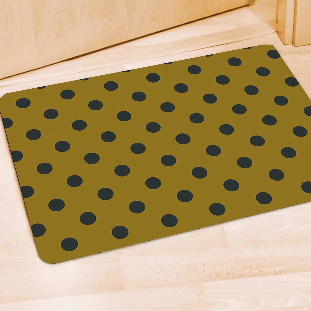 Gold Polka Dot Door Mat-grizzshop