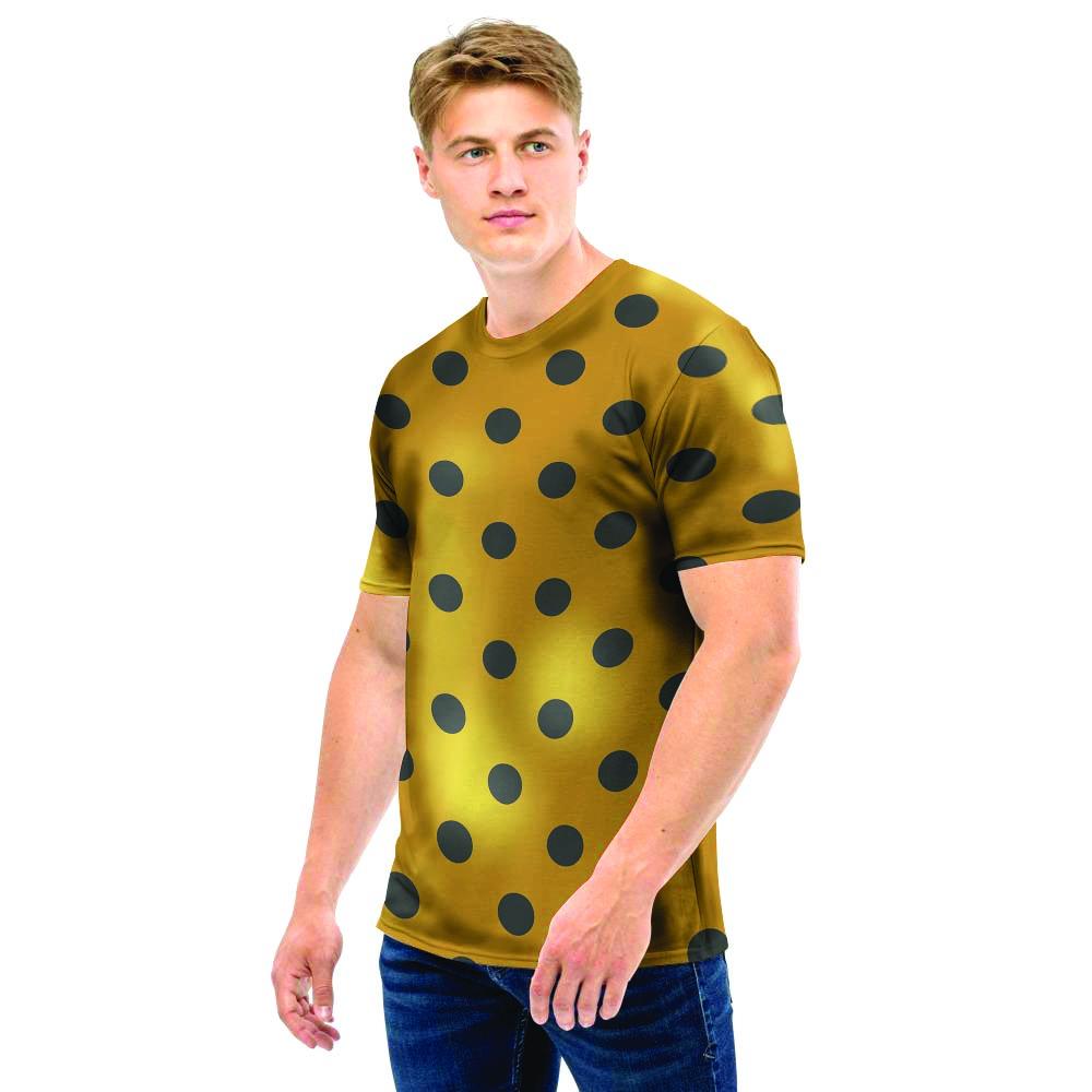 Gold Polka Dot Men T Shirt-grizzshop