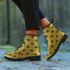 Gold Polka Dot Men's Boots-grizzshop