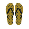 Gold Polka Dot Men's Flip Flops-grizzshop