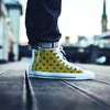 Gold Polka Dot Men's High Top Shoes-grizzshop