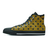 Gold Polka Dot Men's High Top Shoes-grizzshop