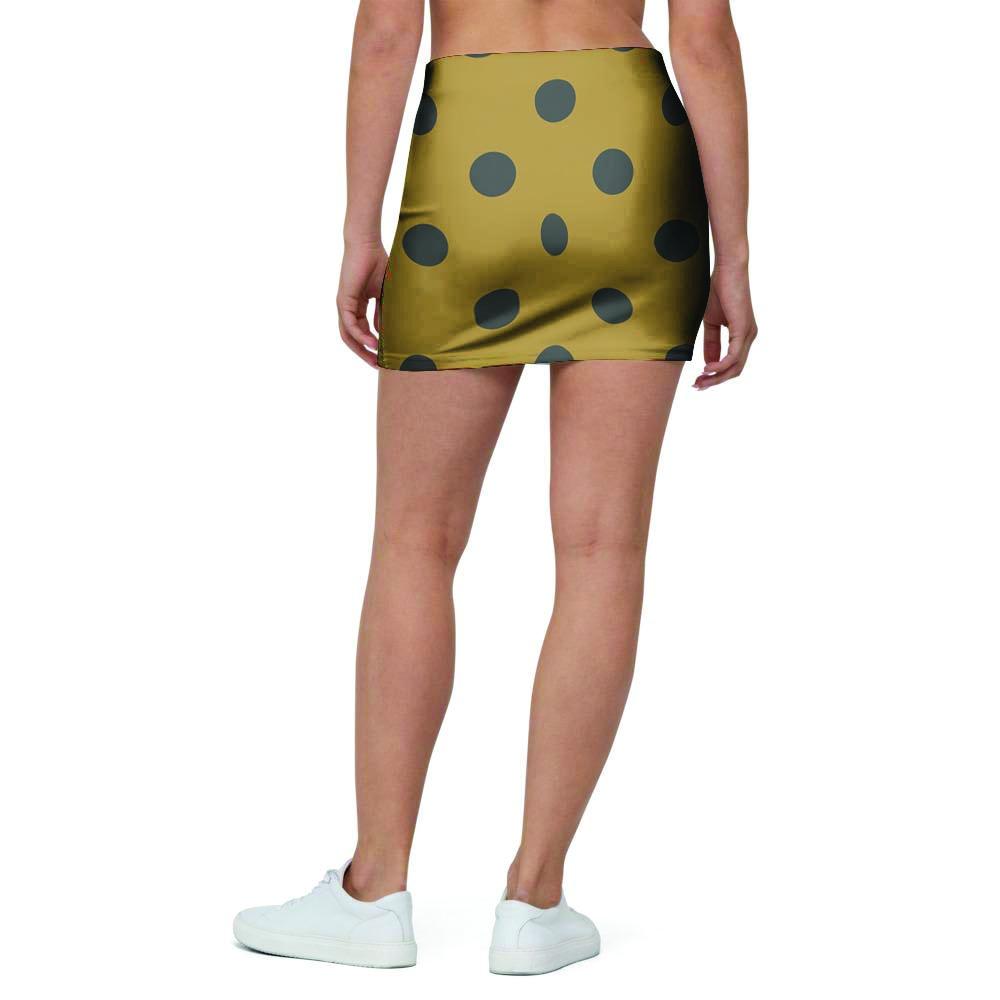 Gold Polka Dot Mini Skirt-grizzshop