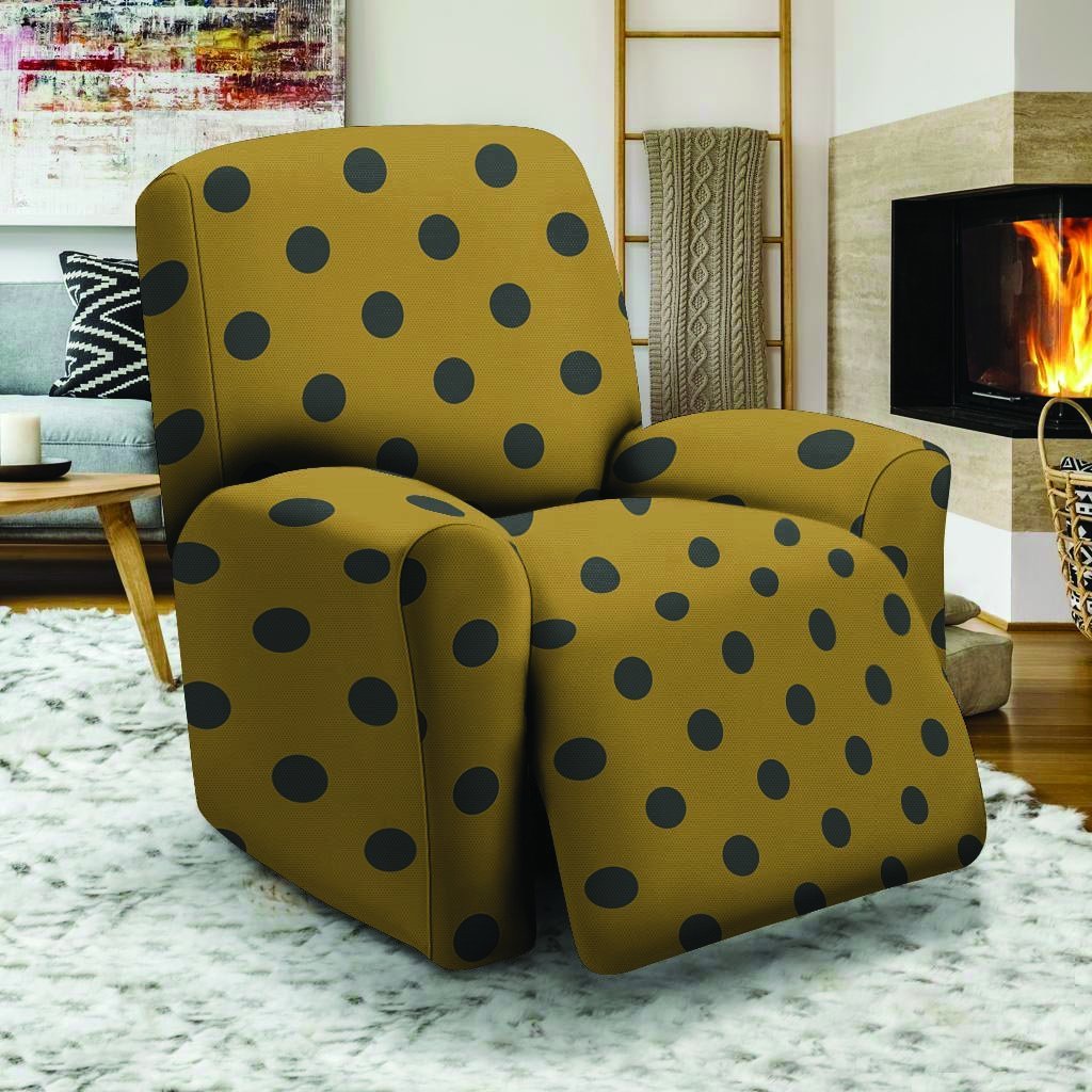 Gold Polka Dot Recliner Cover-grizzshop