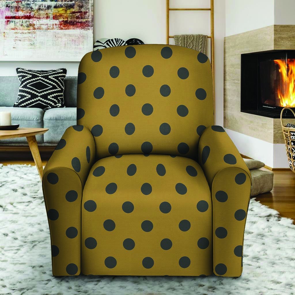 Gold Polka Dot Recliner Cover-grizzshop