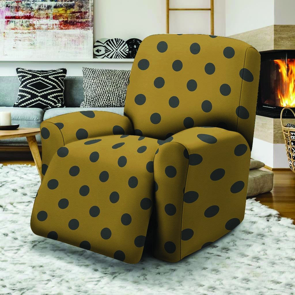 Gold Polka Dot Recliner Cover-grizzshop