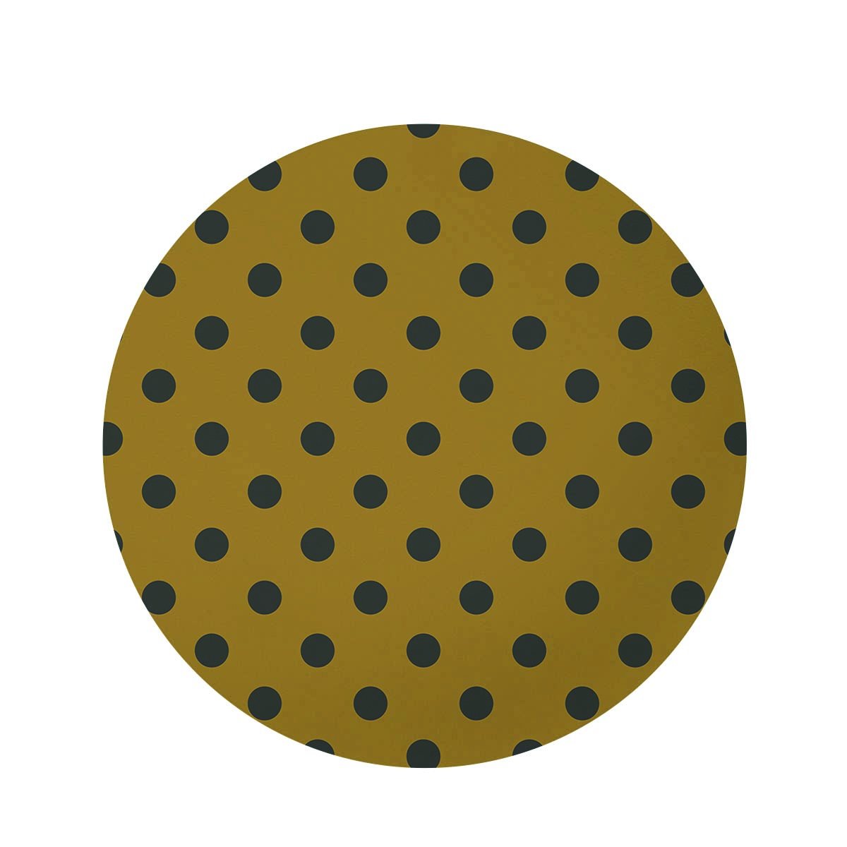 Gold Polka Dot Round Rug-grizzshop