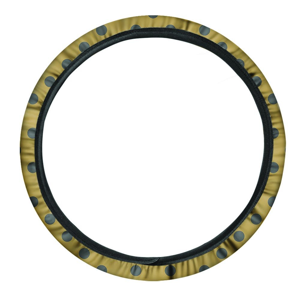 Gold Polka Dot Steering Wheel Cover-grizzshop