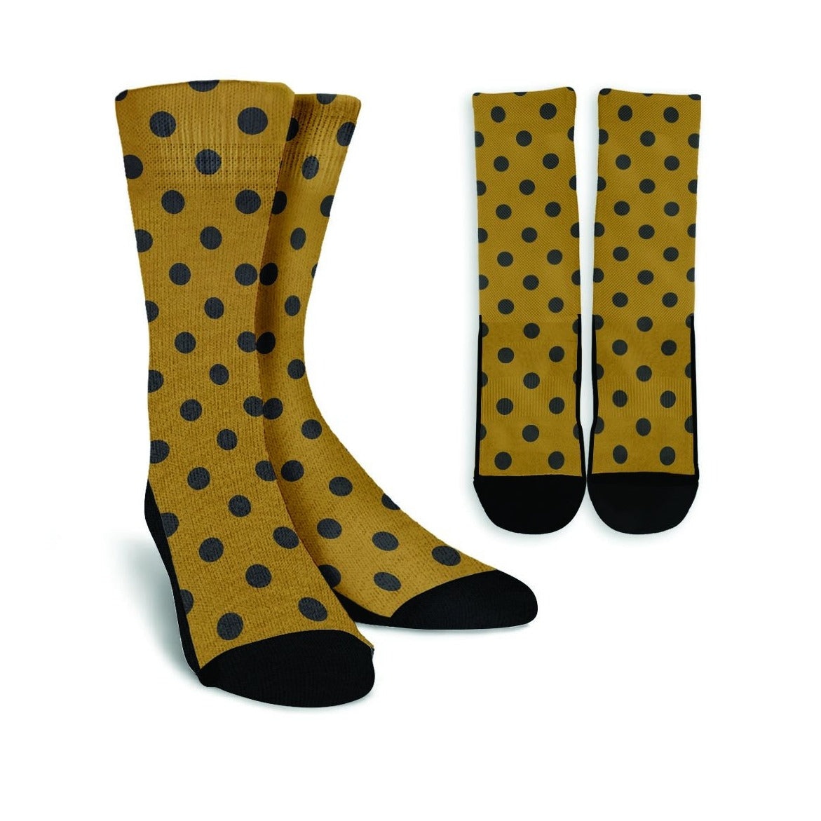 Gold Polka Dot Unisex Socks-grizzshop