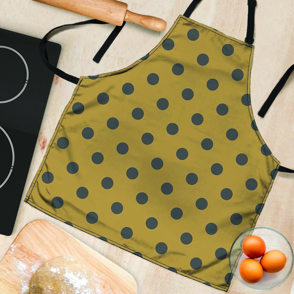 Gold Polka Dot Women's Apron-grizzshop