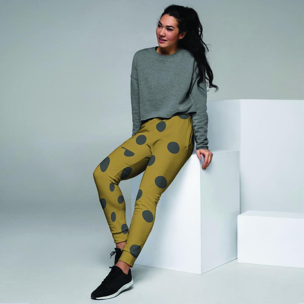 Gold Polka Dot Women's Joggers-grizzshop