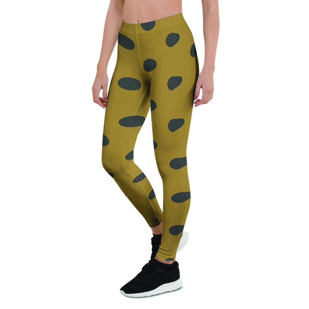 Gold Polka Dot Women's Leggings-grizzshop