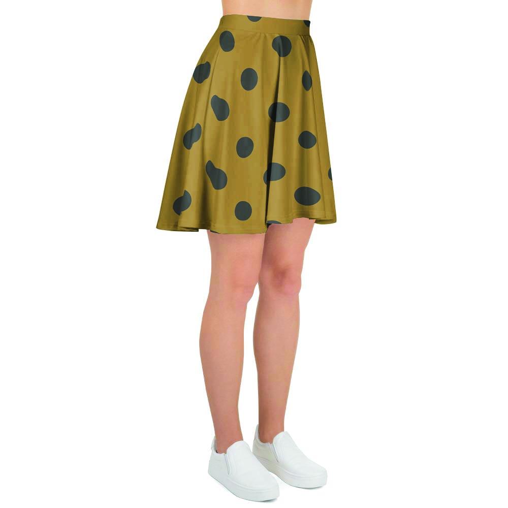 Gold Polka Dot Women's Skirt-grizzshop