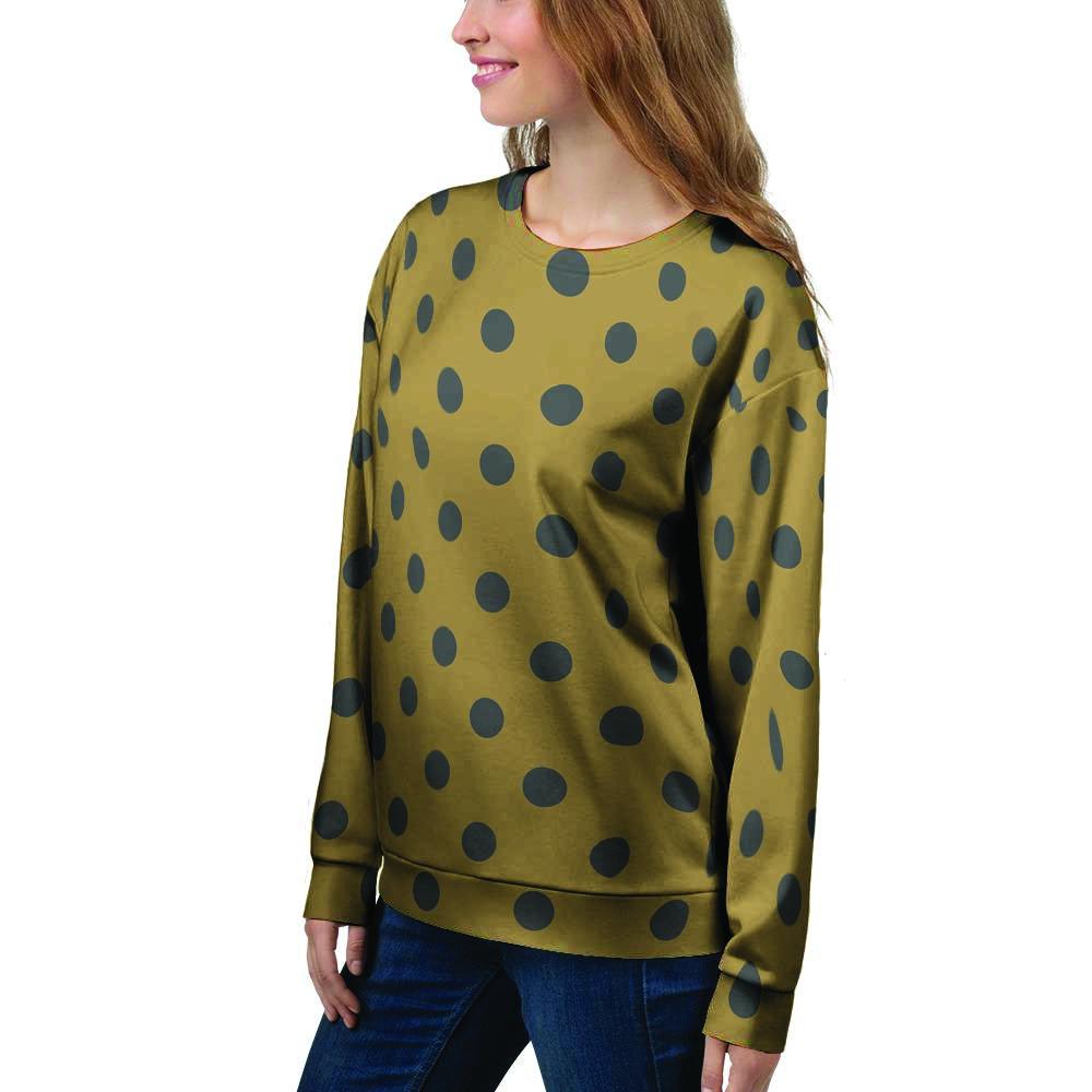 Gold Polka Dot Women's Sweatshirt-grizzshop