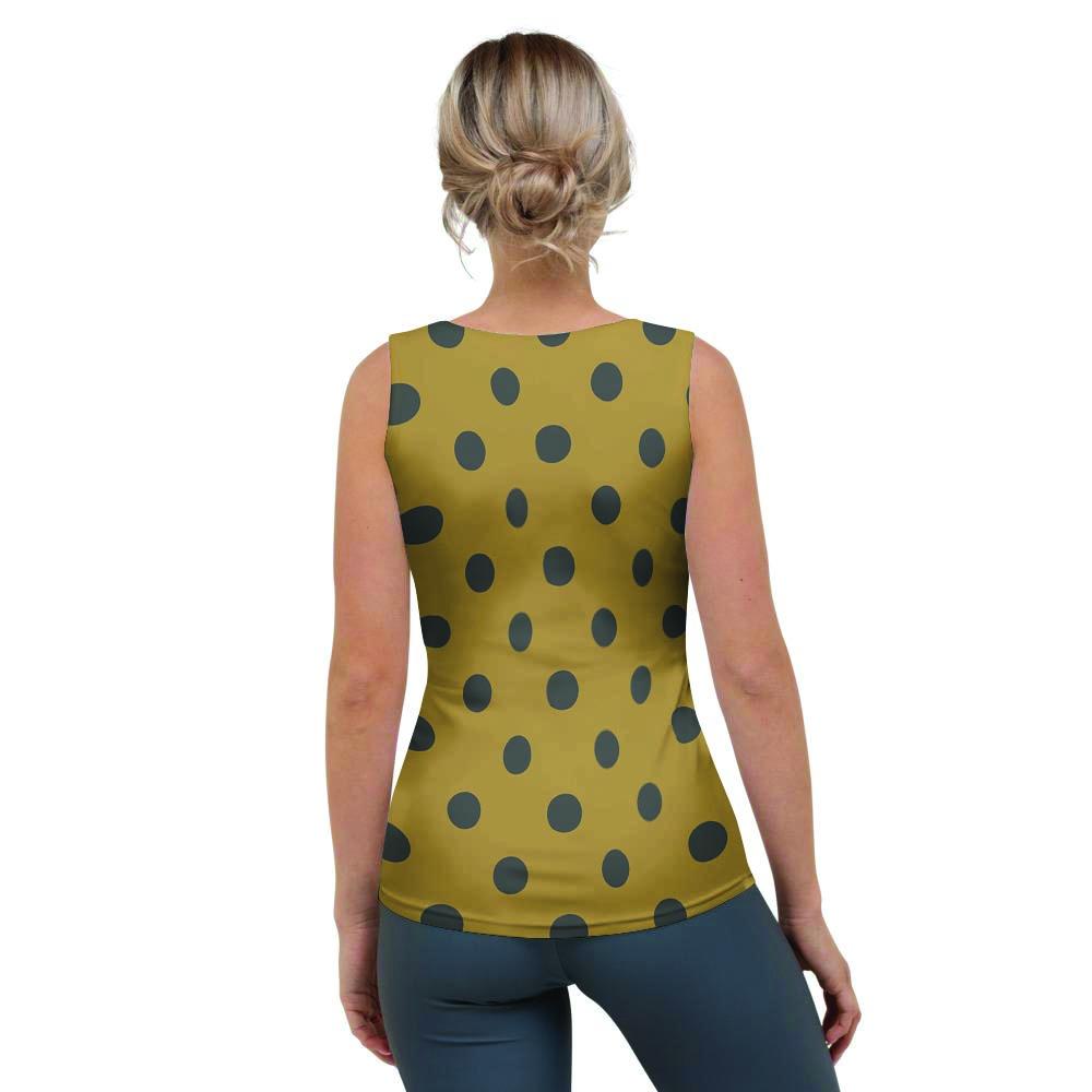Gold Polka Dot Women's Tank Top-grizzshop