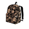 Gold Rose Floral Backpack-grizzshop