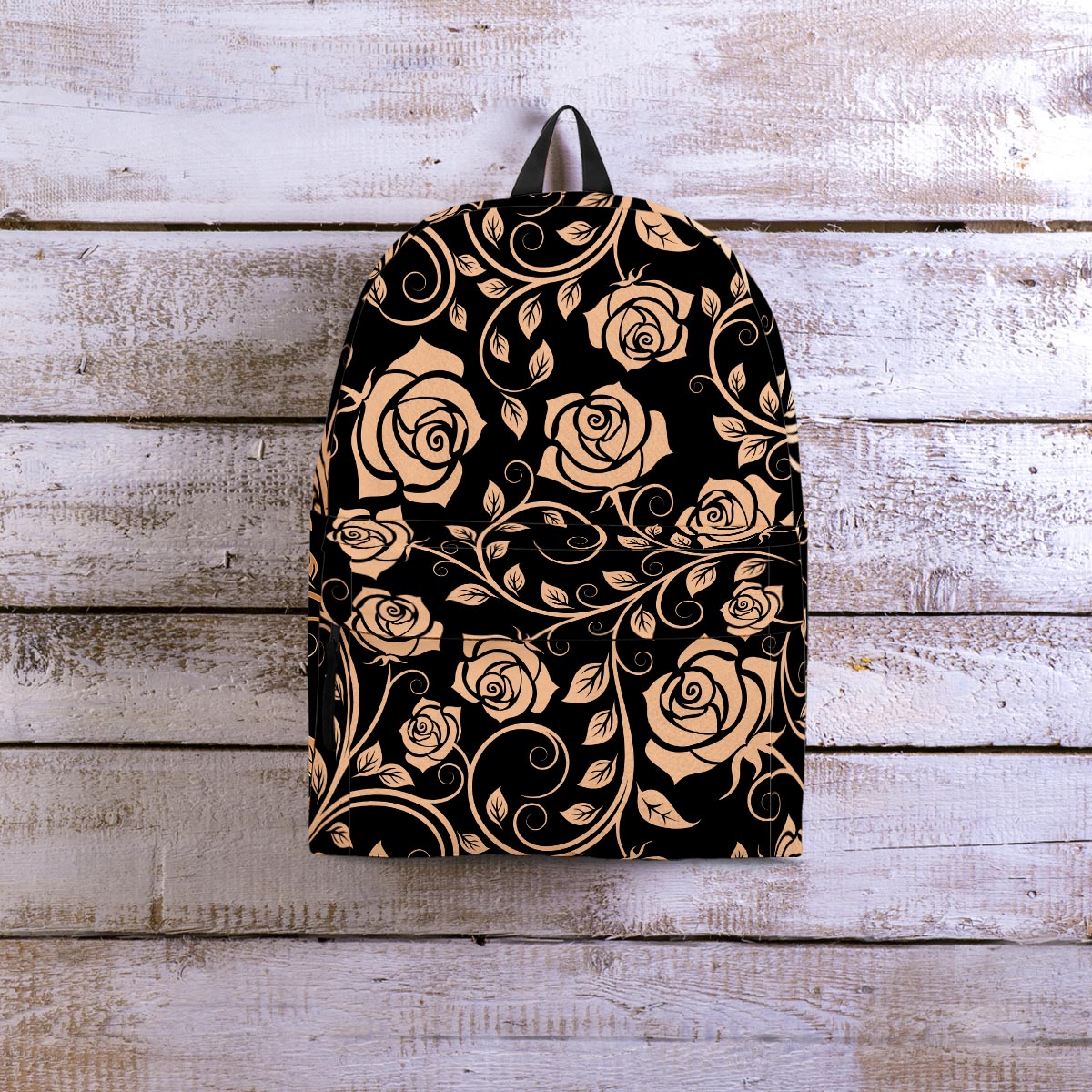 Gold Rose Floral Backpack-grizzshop