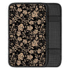 Gold Rose Floral Car Console Cover-grizzshop